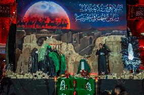 Pilgrims March for Lady Ruqayyah in Karbala