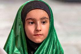 Pilgrims March for Lady Ruqayyah in Karbala