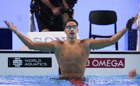 Ahmed Jaouadi Wins the 800M Freestyle at Swimming World Championships - Singapore