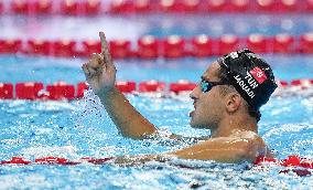 Ahmed Jaouadi Wins the 800M Freestyle at Swimming World Championships - Singapore