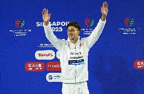 Ahmed Jaouadi Wins the 800M Freestyle at Swimming World Championships - Singapore