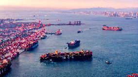 Cargo Ships Shipping Containers