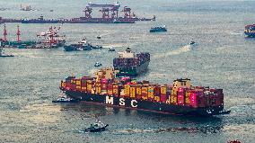 Cargo Ships Shipping Containers