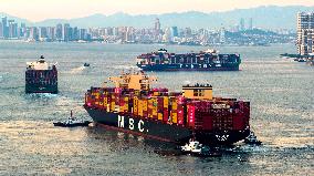 Cargo Ships Shipping Containers