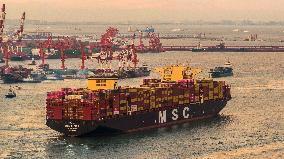 Cargo Ships Shipping Containers
