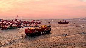 Cargo Ships Shipping Containers