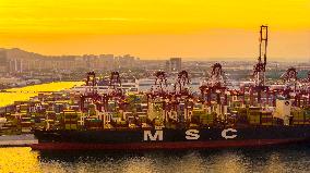 Cargo Ships Shipping Containers