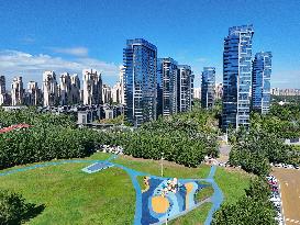 Huangbohai New Area Landmark building in Yantai