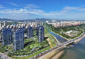 Huangbohai New Area Landmark building in Yantai