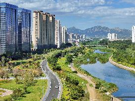Huangbohai New Area Landmark building in Yantai