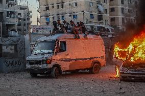 Humanitarian Aid and Retaliation Incident - Gaza City