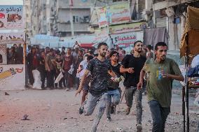 Humanitarian Aid and Retaliation Incident - Gaza City