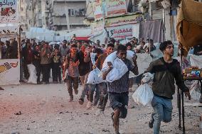 Humanitarian Aid and Retaliation Incident - Gaza City