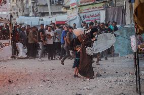 Humanitarian Aid and Retaliation Incident - Gaza City