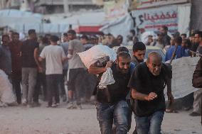 Humanitarian Aid and Retaliation Incident - Gaza City