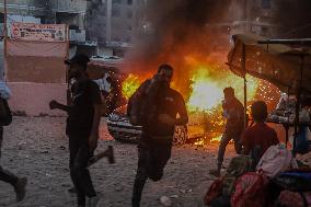 Humanitarian Aid and Retaliation Incident - Gaza City