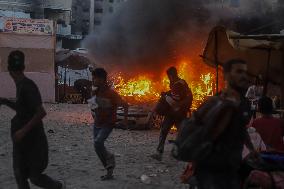 Humanitarian Aid and Retaliation Incident - Gaza City