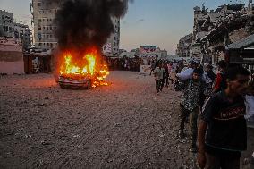 Humanitarian Aid and Retaliation Incident - Gaza City