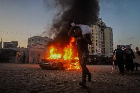 Humanitarian Aid and Retaliation Incident - Gaza City