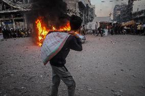 Humanitarian Aid and Retaliation Incident - Gaza City