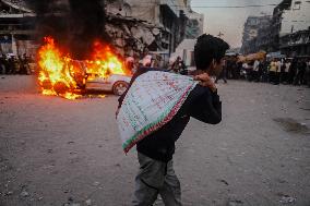Humanitarian Aid and Retaliation Incident - Gaza City