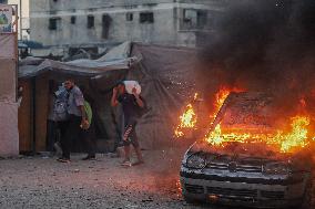 Humanitarian Aid and Retaliation Incident - Gaza City