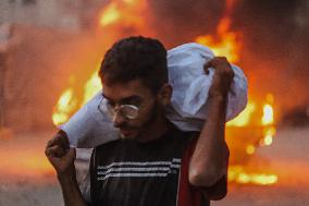 Humanitarian Aid and Retaliation Incident - Gaza City