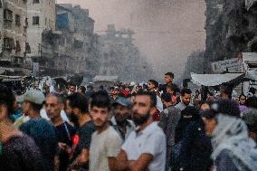 Humanitarian Aid and Retaliation Incident - Gaza City