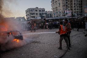 Humanitarian Aid and Retaliation Incident - Gaza City