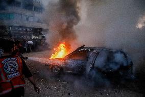 Humanitarian Aid and Retaliation Incident - Gaza City