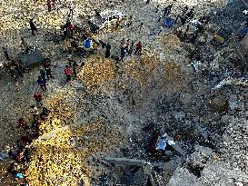 Airstrike Flattens Family Home - Khan Yunis