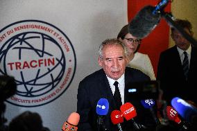 PM Francois Bayrou Visits Tracfin - Montreuil