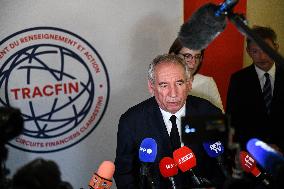 PM Francois Bayrou Visits Tracfin - Montreuil