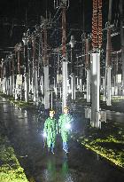 Qingliu Substation Inspection during Typhoon Co-may in Chuzhou
