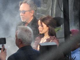 Tim Burton and Jenna Ortega Inaugurate the Beach Club - Paris