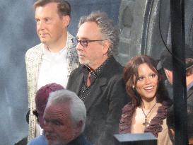 Tim Burton and Jenna Ortega Inaugurate the Beach Club - Paris