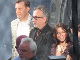 Tim Burton and Jenna Ortega Inaugurate the Beach Club - Paris