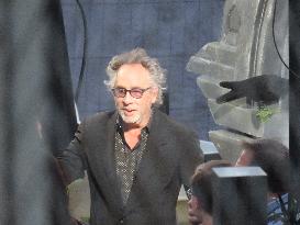 Tim Burton and Jenna Ortega Inaugurate the Beach Club - Paris