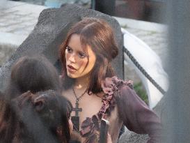 Tim Burton and Jenna Ortega Inaugurate the Beach Club - Paris