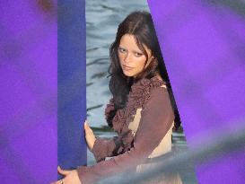 Tim Burton and Jenna Ortega Inaugurate the Beach Club - Paris