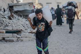Humanitarian Aid at The Zikim Border Crossing in Gaza