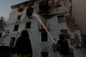 Russian Missile Strike Hits Apartments Building - Ukraine