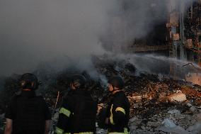 Russian Missile Strike Hits Apartments Building - Ukraine