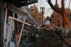 Russian Missile Strike Hits Apartments Building - Ukraine