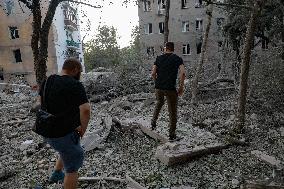 Russian Missile Strike Hits Apartments Building - Ukraine