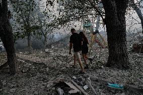 Russian Missile Strike Hits Apartments Building - Ukraine