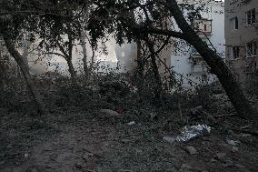 Russian Missile Strike Hits Apartments Building - Ukraine