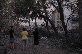 Russian Missile Strike Hits Apartments Building - Ukraine