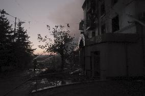 Russian Missile Strike Hits Apartments Building - Ukraine