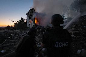 Russian Missile Strike Hits Apartments Building - Ukraine
